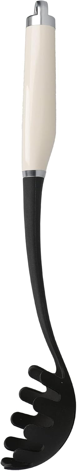 KitchenAid Pasta-Servierlöffel, Hitzeresistent, Antihaftbeschichtung, Spaghettilöffel – Almond Creme