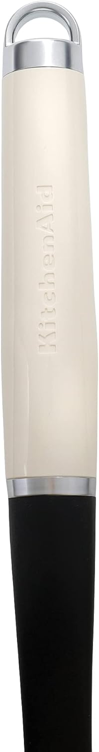 KitchenAid Pasta-Servierlöffel, Hitzeresistent, Antihaftbeschichtung, Spaghettilöffel – Almond Creme